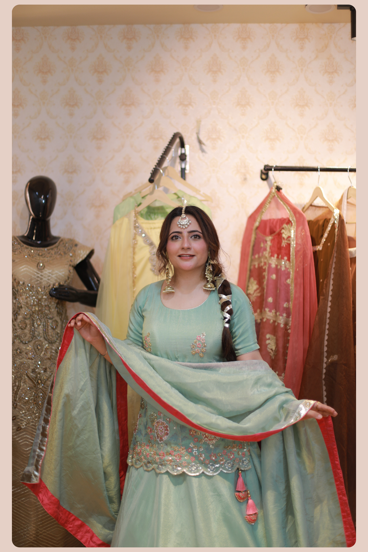 Noor-e-Nazakat Pure Shimmer Hand Embroidered Suit
