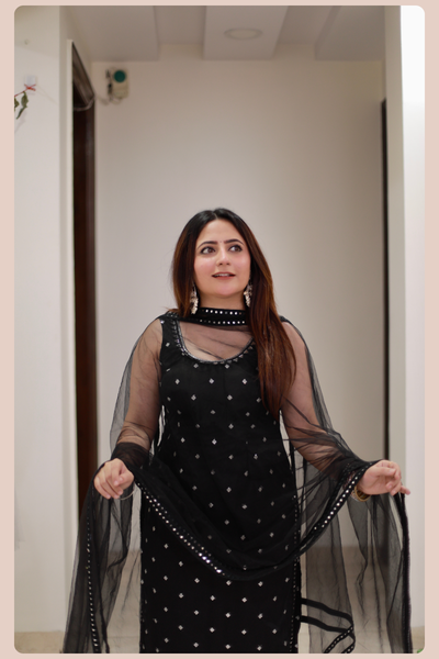 Aaina Festive Mirror Work Kurta Set