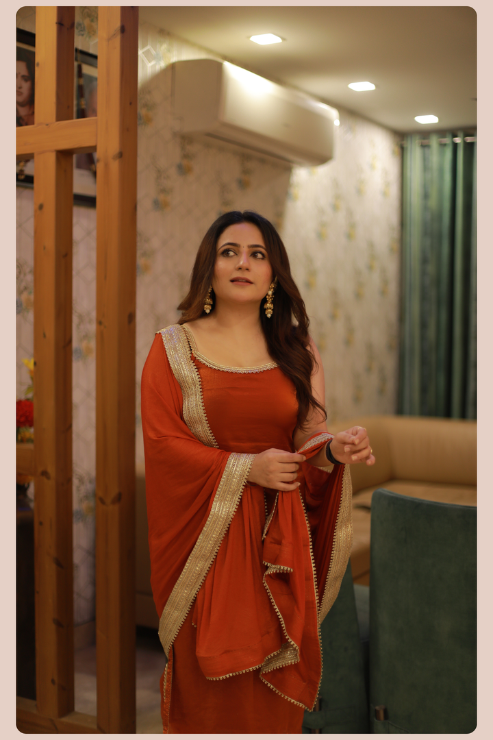 Gulab Butter Silk Suit Set