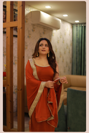 Gulab Butter Silk Suit Set