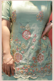 Noor-e-Nazakat Pure Shimmer Hand Embroidered Suit