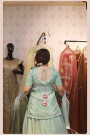 Noor-e-Nazakat Pure Shimmer Hand Embroidered Suit