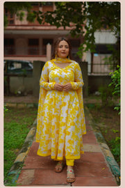 Gulzaar Yellow Anaarkali suit with pants Product vendor Anarkali suit Product title